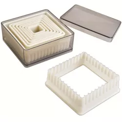 Silikónové vykrajovátka štvorček vlnky set – 9 ks