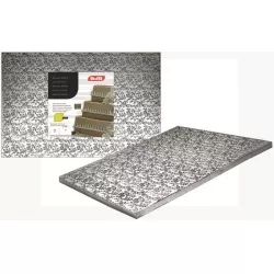 Podložka pod dort štvorcová strieborná 45x45 cm