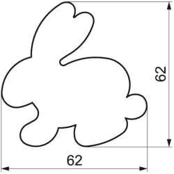 Vykrajovač zajac 6,2 cm