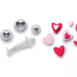 Zdobící sada srdce set – 3 ks