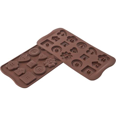 Silikónová forma na čokoládu – gombíčky