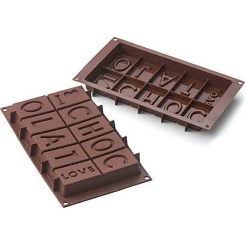 Veľká silikónová forma na čokoládu 880ml I LOVE CHOCOLATE