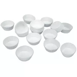 Papierové pečicí formičky - biele