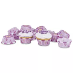 Papierový košíček - detský potlač fialová