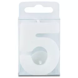 Sviečka v tvare čísla 5 - mini, biela