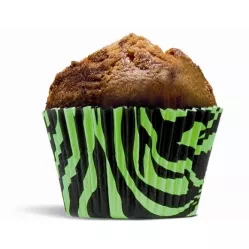 Papierový košíček na muffiny tiger čierno-zelený