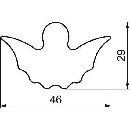 Vykrajovačka anjel 4,6 × 2,9 cm