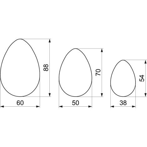 Vykrajovačky vajíčka hladké 3 ks
