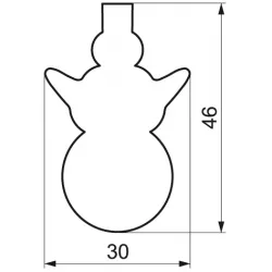 Vykrajovátko snehuliak 4,6cm