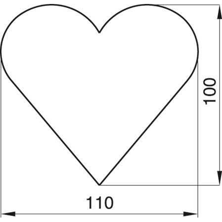 Vykrajovačka srdce 11 cm