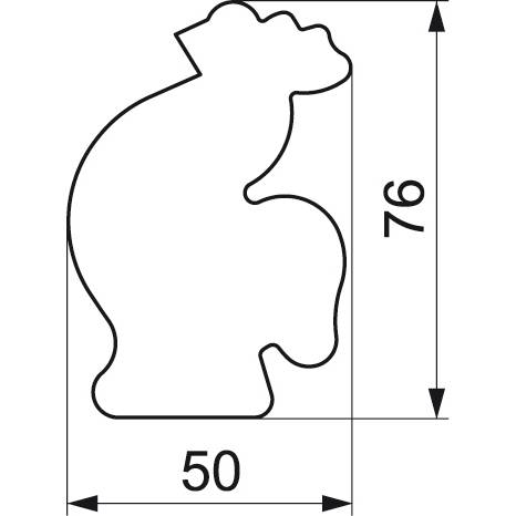 Vykrajovačka kohútik 7,6 cm