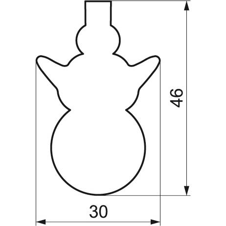 Vykrajovačka snehuliak 4,6 cm