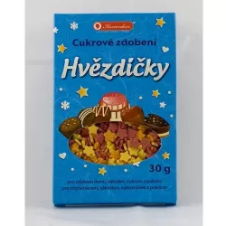 Cukrové zdobenie hviezdičky 30 g
