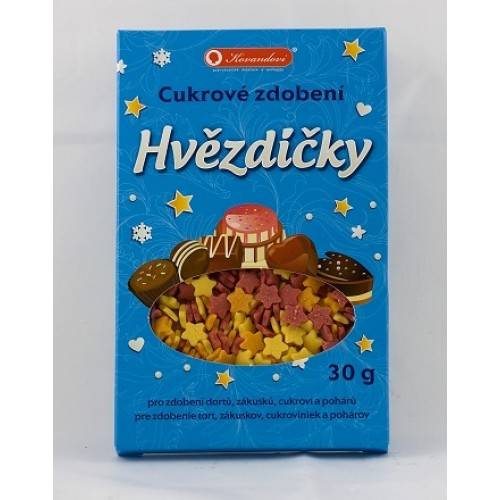 Cukrové zdobiace hviezdičky 30g