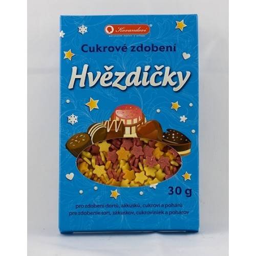 Cukrové zdobiace hviezdičky 30g