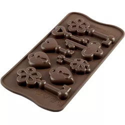 Silikónová forma na čokoládu kľúče