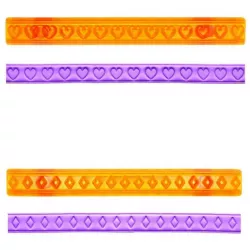 Reliefný vtlačovač srdca a štvoruholníka na potahovaciu hmotu