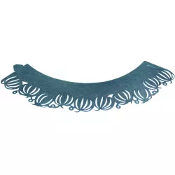 Dekoratívny golier na košíčky čierna tekvica 12 ks