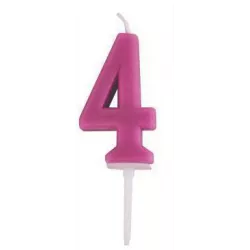 Sviečka „Cifera 4“, výška 7 cm