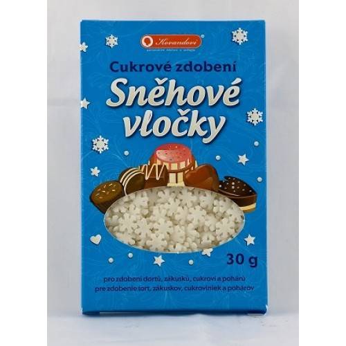 Cukrové zdobenie snehových vločiek 30g