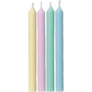 Okrúhle farebné sviečky 24 ks - 6 cm