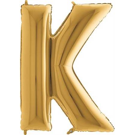 Nafukovací balónik písmeno K zlaté 102 cm