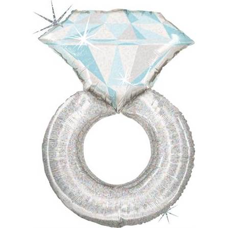 Nafukovací balónik prstienok s diamantom 97 cm