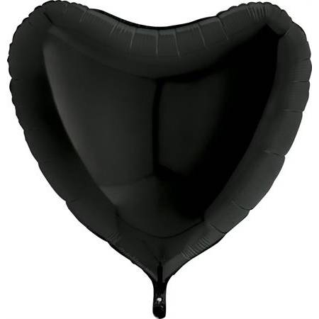 Nafukovací balónik čierne srdce 91 cm