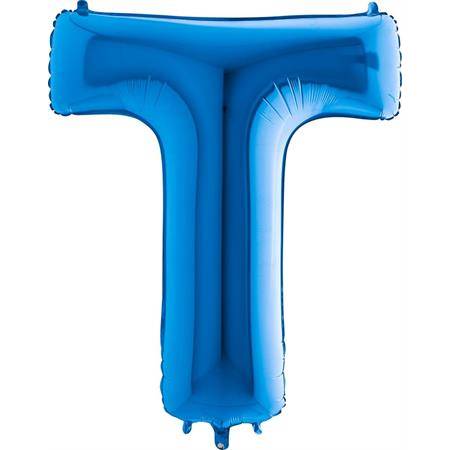Nafukovací balónik písmeno T modré 102 cm