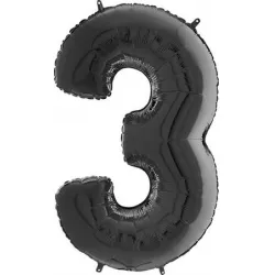 Lievikovaný balón číslo 3 čierny 66 cm