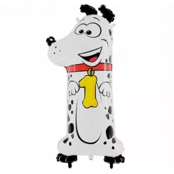 Loptový balón nafúknutý pes číslo 1 pre deti 102 cm