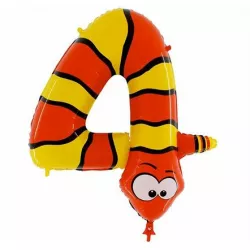 Nafukovací balónik had číslo 4 pre deti 102cm