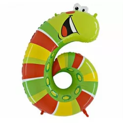 Nafukovací balónik húsenka číslo 6 pre deti 102 cm