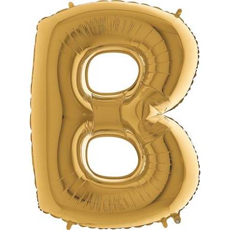 Nafukovací balónik písmeno B zlaté 102 cm