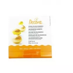 Fólie na balenie čokolády - zlatá 10×10 cm, 150 ks