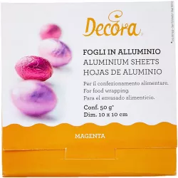 Fólie na balenie čokolády - červená 10×10 cm 150 ks