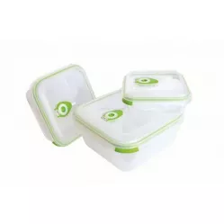 Vákuové dózy Vac Pure štvorcové 0,7 l + 1,5 l + 3 l