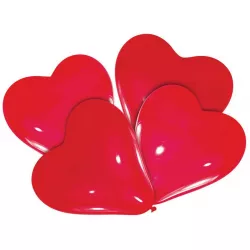 Balóny - červené srdiečka 7 ks