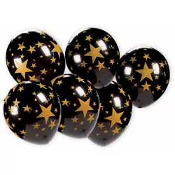 Balóniky so zlatými hviezdami 7 ks