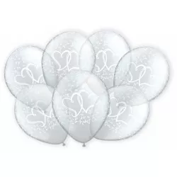 7 ks Priehľadných balónov vhodných na svadobnú výzdobu