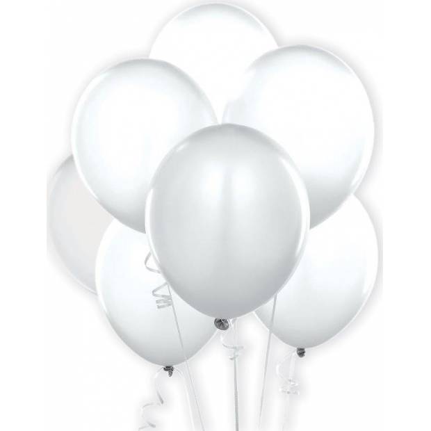 7ks bielych balónikov vhodné na svadobnú výzdobu