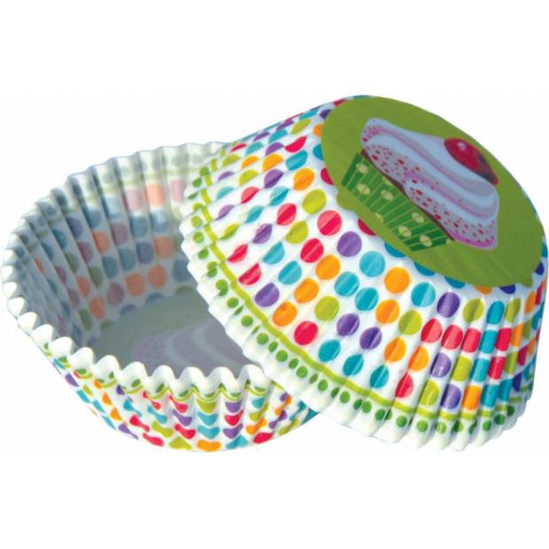 Papierové košíčky na Muffiny a cupcakes 50 ks farebný košíček