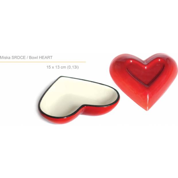 Smaltovaná, liatinová forma v tvare srdca Queen line, priemer 15 cm, objem 0,13 litra, váha