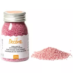 Cukrové zdobenie mini perličky - maku 1,5 mm ružové 100 g