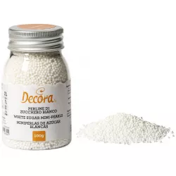 Cukrové zdobenie mini perličky - mačík 1,5 mm biele 100 g