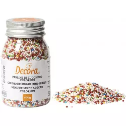 Cukrové zdobenie mini perličky 1,5 mm farebné 100 g