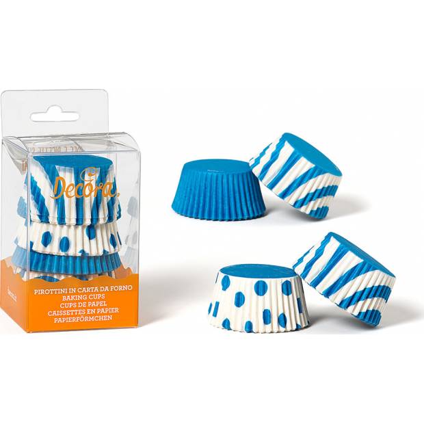 Košíčky na muffiny 75 ks bielo modré