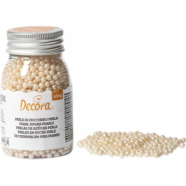 Cukrové ozdoby perličky perleťové 4 mm 100 g