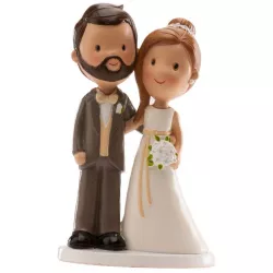 Svadobná figúrka na tortu 14 cm novomanželia