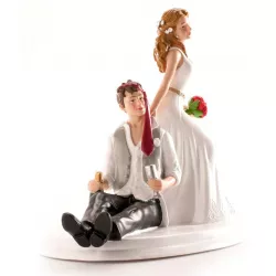 Svadobná figurka na tortu 14 cm opitý ženích